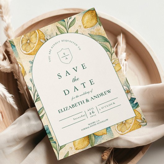 Amalfiküsten-Zitronen-Hochzeit Save The Date