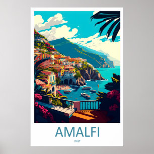 AmalfiVintage-Reiseposter Nationaler Skigebiet Poster