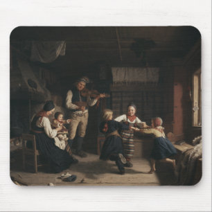 Amalia Lindegren - Sonntag Abend in einem Bauernha Mousepad