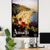Amalie Küste Italien Vintage Reiseplakat Poster (Heimbüro)