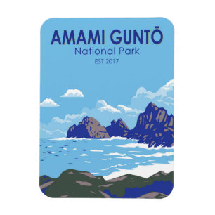 Amami Gunto Nationalpark Japan Reise Kunst Vintage Magnet