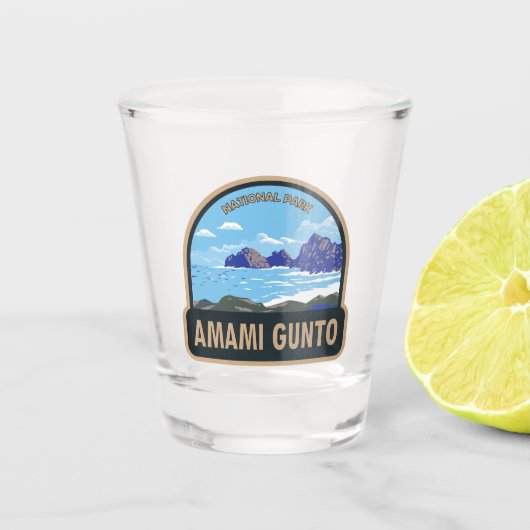 Amami Gunto Nationalpark Japan Reisen Vintag Schnapsglas (Vorderseite)