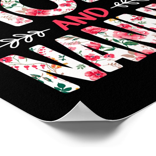 Amamzing gesegnet, als Mama und Gruscha bezeichnet Poster (Ecke)