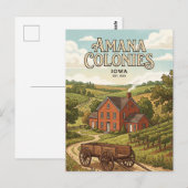 Amana-Kolonien Postkarte (Vorne/Hinten)