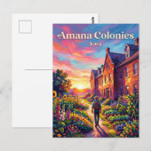 Amana-Kolonien USA Postkarte (Vorne/Hinten)