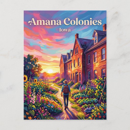 Amana-Kolonien USA Postkarte (Vorderseite)