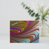 AMANDA~ 3D Fraktal Design Muster ~ Candy Leckerei Postkarte (Stehend Vorderseite)