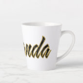 Amanda black gold Lettering Latte Tasse (Rechts)