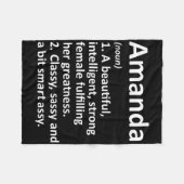 Amanda Definition Personalisiert Name Funny Christ Fleecedecke (Vorderseite (Horizontal))