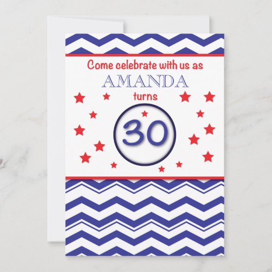 Amanda, Einladung Custom, Personalisierter Name 30 (Vorderseite)