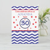 Amanda, Einladung Custom, Personalisierter Name 30 (Stehend Vorderseite)