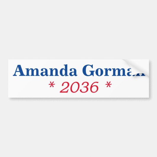 Amanda Gorman 2036 Autoaufkleber (Vorne)