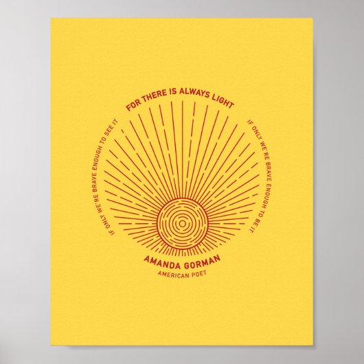 Amanda Gorman Einweihung Gedicht 202 Poster (Vorne)