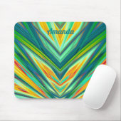 AMANDA ~ Green Yellow Red Orange Fraktal Pattern Mousepad (Mit Mouse)