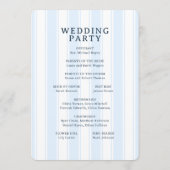 Amanda & Jordan Elegant Blue Vertical Ceremony Programm (Rückseite)