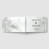 Amanda & Jordan Serene White Minimalist Gästebuch (Voll)