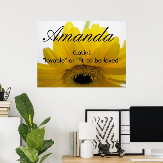 Amanda Name Meaning Poster (Heimbüro)