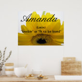 Amanda Name Meaning Poster (Küche)