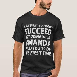 AMANDA Name Personalisiert Geburtstag Weihnachten T-Shirt