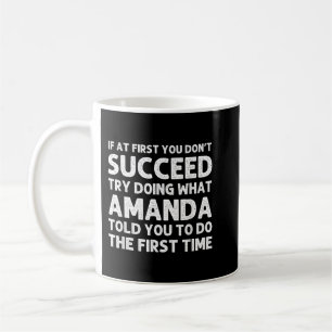 AMANDA Name Personalized Birthday Funny Christmas  Kaffeetasse