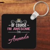 Amanda Natürlich bin ich Phantastisch Schlüsselanhänger (Rückseite)