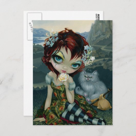 "Amanda Palmer Tarot: Der Dumme" die Postkarte (Vorne/Hinten)