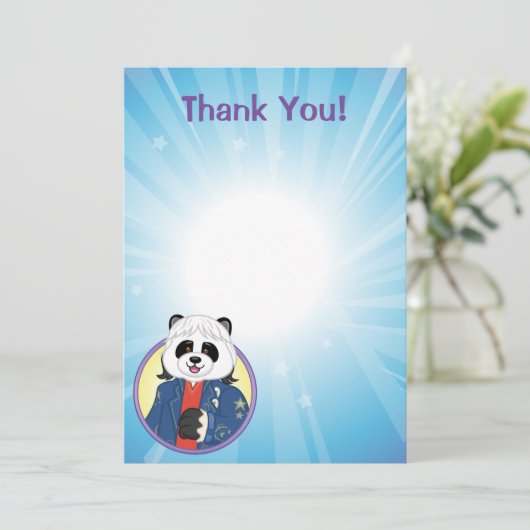 Amanda-Panda Dankeskarte (Stehend Vorderseite)