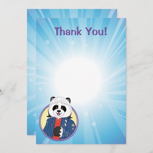 Amanda-Panda Dankeskarte (Vorne/Hinten)