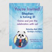 Amanda Panda Einladung (Vorne/Hinten)