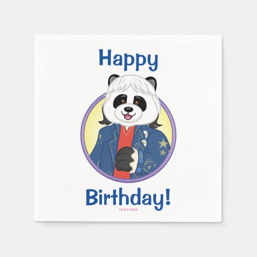 Amanda Panda Serviette (Vorderseite)