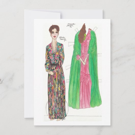 Amanda Paper Doll Karte (Vorderseite)