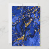 Amanda Piszczek Marble Glitzer Dk Royal Blue ID644 Einladung (Rückseite)