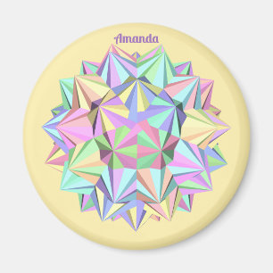 AMANDA ~ POLYHEDRA ~ PASTEL MAGNET