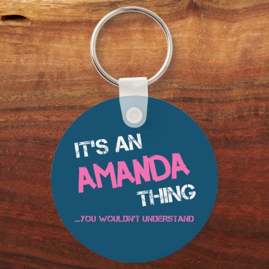 Amanda-Sache, die man nicht als Neuheit verstehen Schlüsselanhänger (Rückseite)