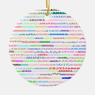 Amanda Text Design II Ornament