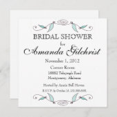 Amanda und Joseph - Square Brautparty Einladung (Vorne/Hinten)