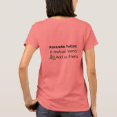 Amanda Yellatt T-Shirt (Rückseite)