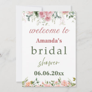 Amanda's Bridal Shower Invitation Card - Elegant F Dankeskarte