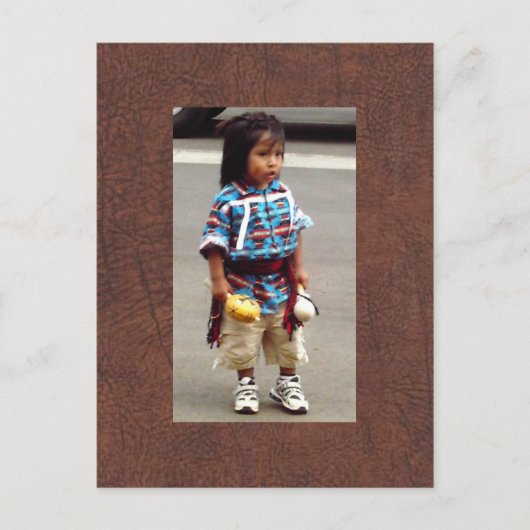 Amandas indigenes amerikanisches Kind Postkarte (Vorderseite)