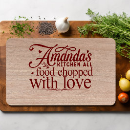 Amanda's Küche alles Essen mit Liebe gezackt Schneidebrett