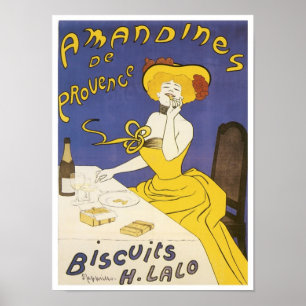 Amandines de Provence Biscuits H. Lalo Vintage und Poster