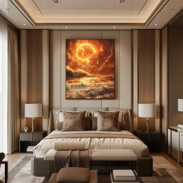 Amanecer Cósmico en el Mar Poster