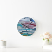 Amanecer rosado  Monticelli Art Runde Wanduhr (Zuhause)