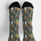Amanita Magical Mushroom Village Niedliche Illustr Socken (Oben)