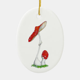 Amanita muscaria keramik ornament