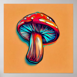 Amanita Muscaria Mushroom Poster