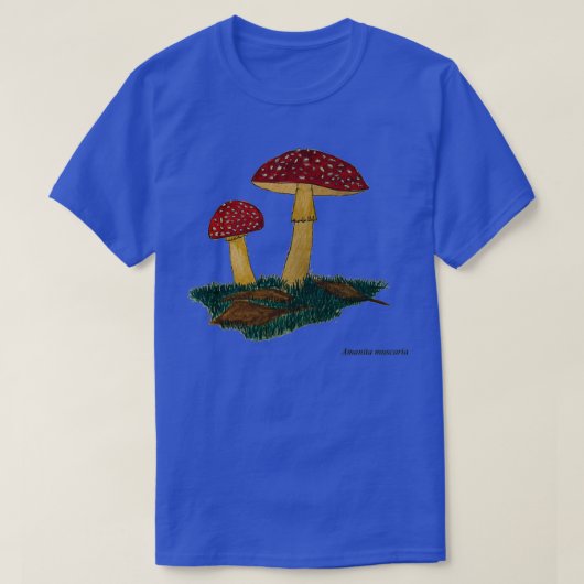 Amanita Muscaria Pilzkunst T-Shirt (Design vorne)