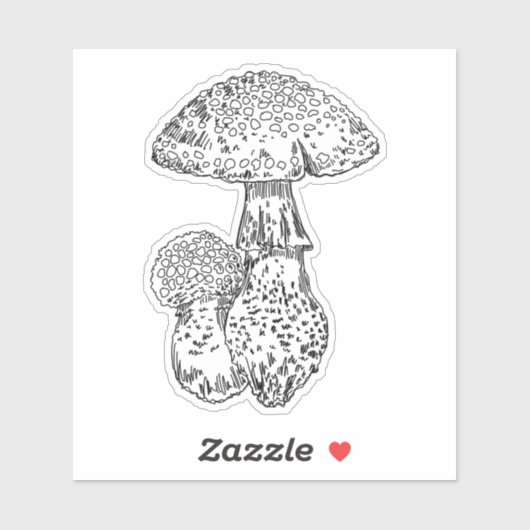Amanita Mushroom Sticker (Blatt)