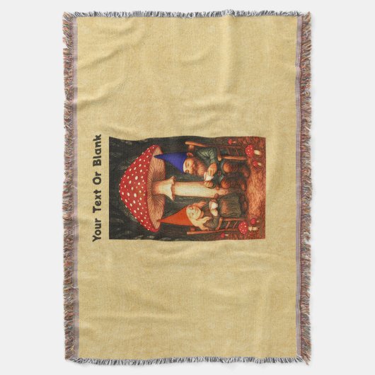 Amanita Mushroom und Gnomes Decke (Vorderseite Vertikal)