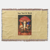 Amanita Mushroom und Gnomes Decke (Vorderseite)